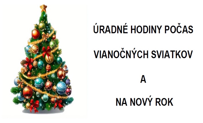 Úradné hodiny počas sviatkov